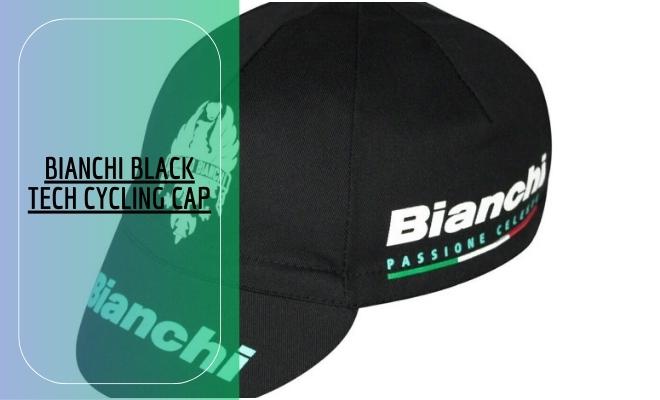 bianchi black tech cycling cap